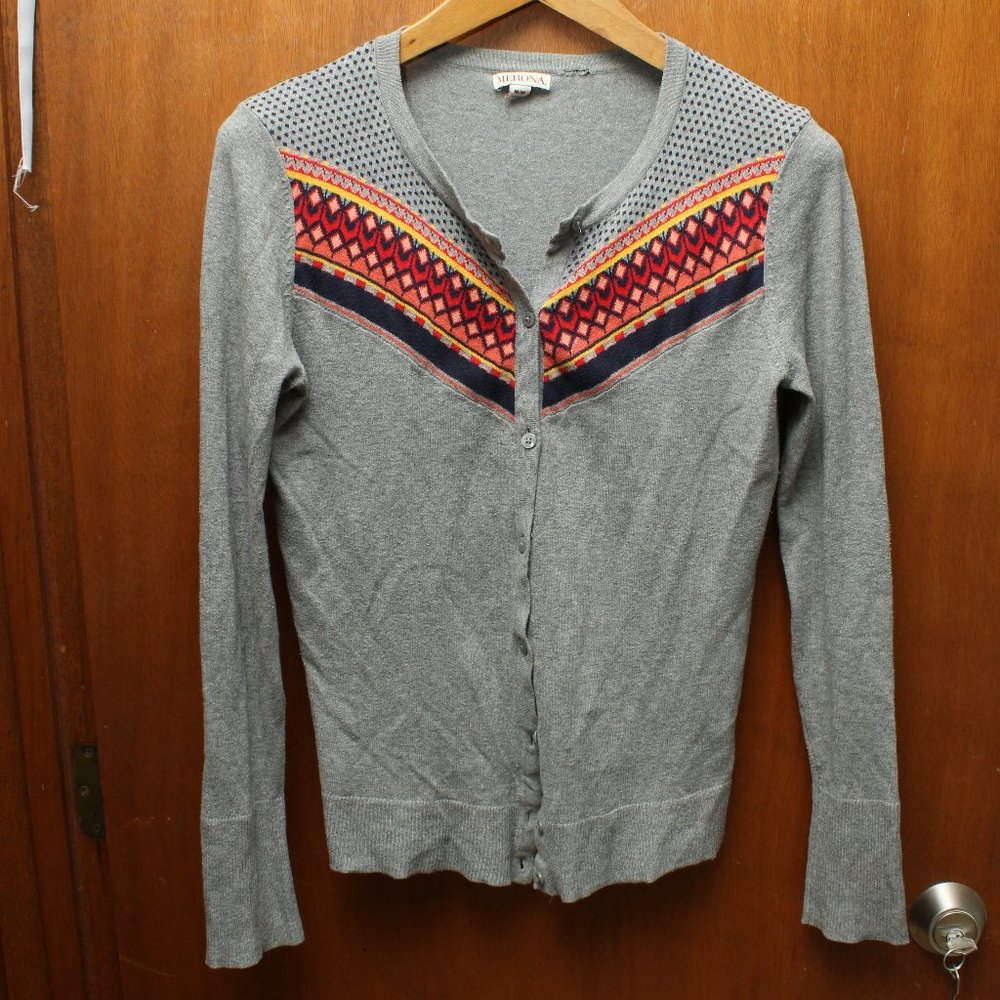 Grey and Red Cardigan